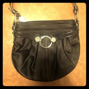 Black satin Coach bag
